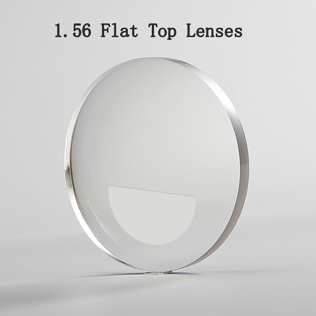 1.56 lentes bifocales con parte superior plana