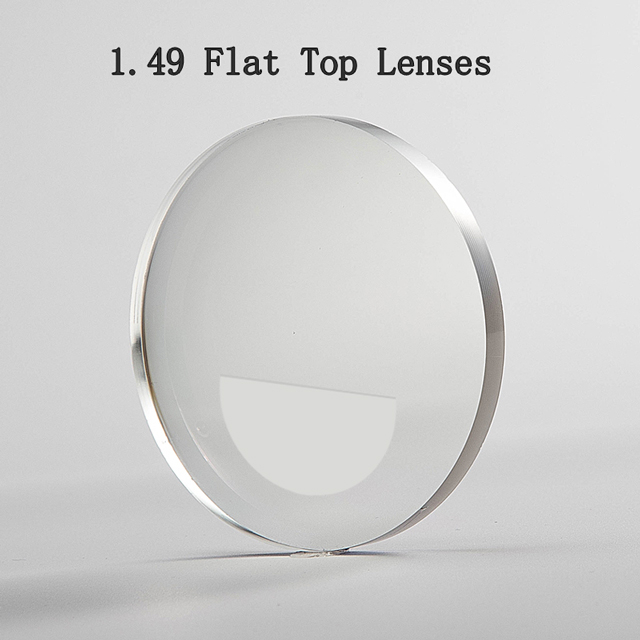 1.49 lentes bifocales con parte superior plana